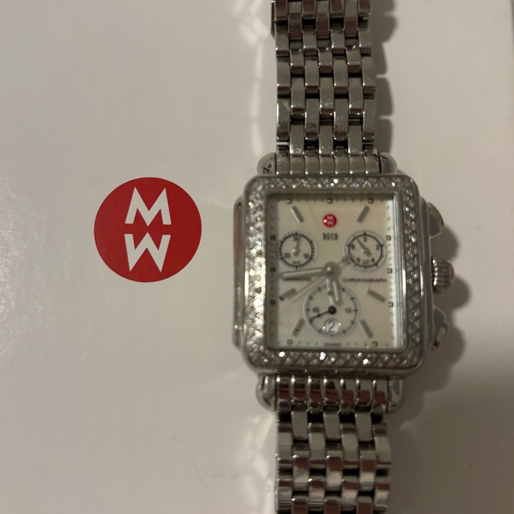 Michele Deco Diamond Chronograph
Bracelet Watch, 33mm